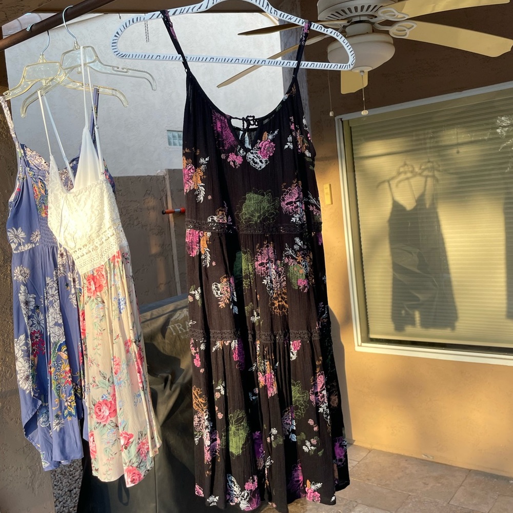 Black floral dress